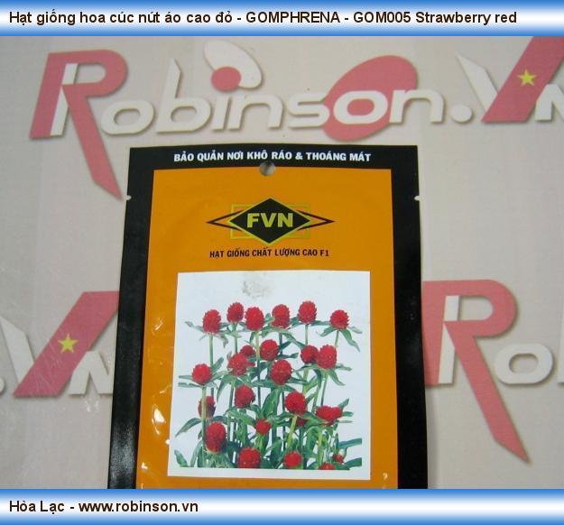 Hạt giống hoa cúc nút áo cao đỏ - GOMPHRENA - GOM005 Strawberry red Trần Đình Hưng  (1)