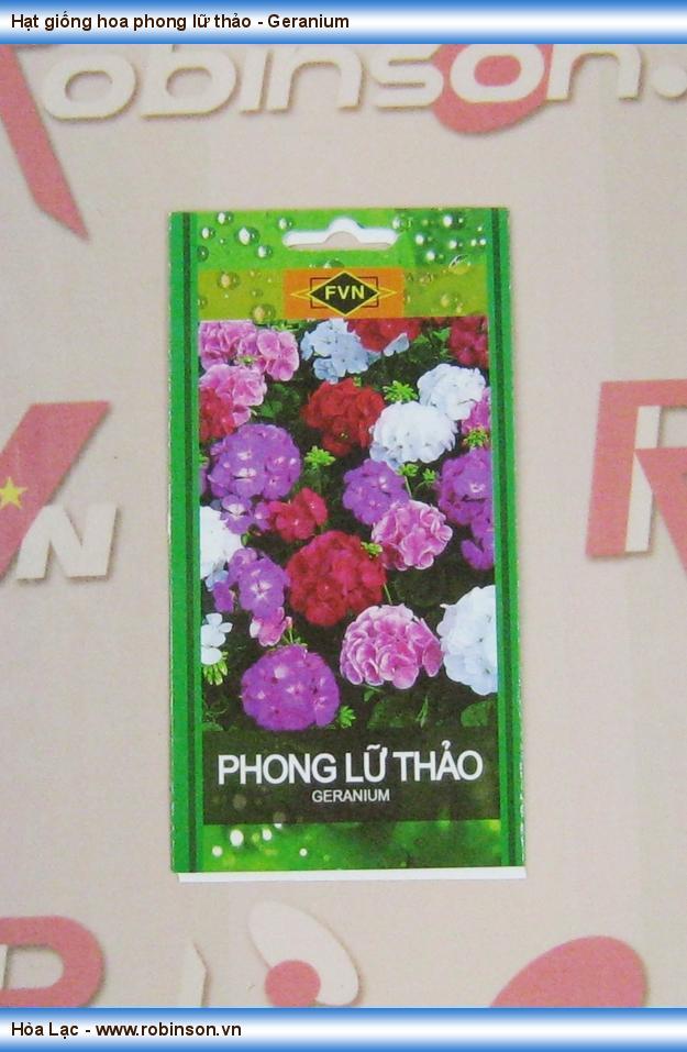 Nguyễn Văn Khoa - Hạt giống hoa phong lữ thảo - Geranium FH-251-406